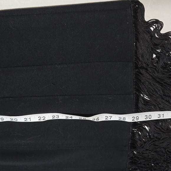 bebe Black Bodycon Fringe Dress, S - Picture 9 of 10